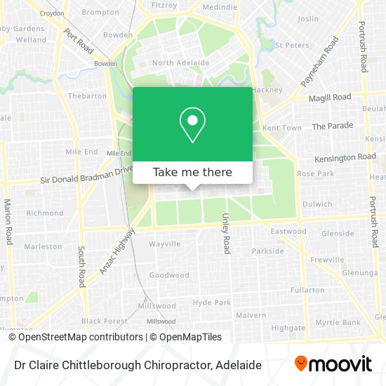 Dr Claire Chittleborough Chiropractor map