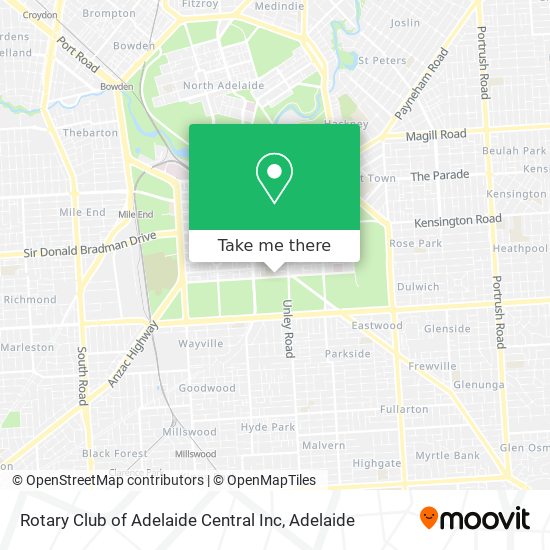 Mapa Rotary Club of Adelaide Central Inc