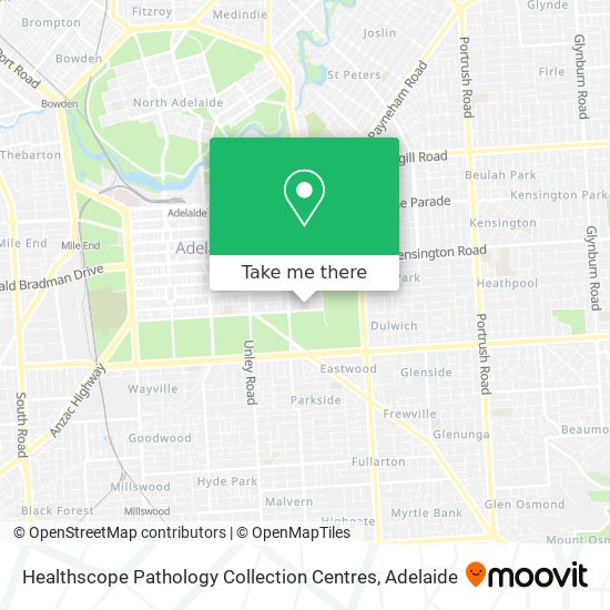 Healthscope Pathology Collection Centres map