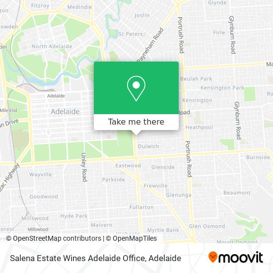 Salena Estate Wines Adelaide Office map