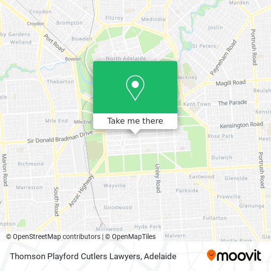 Thomson Playford Cutlers Lawyers map