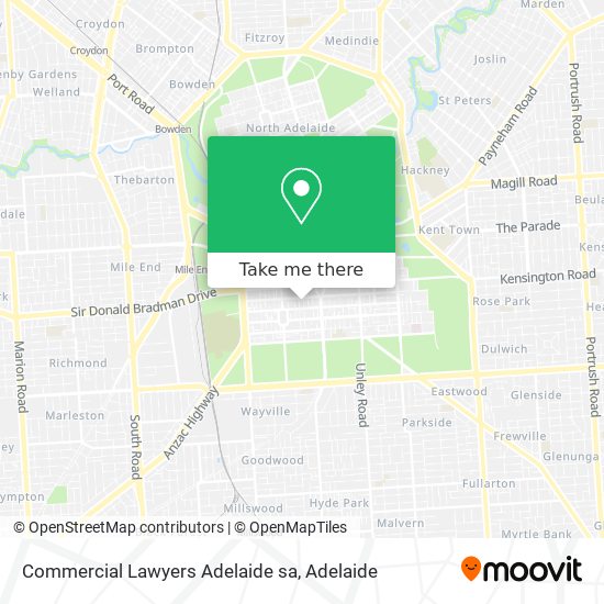 Mapa Commercial Lawyers Adelaide sa