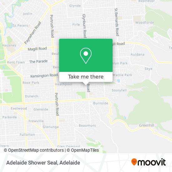 Adelaide Shower Seal map