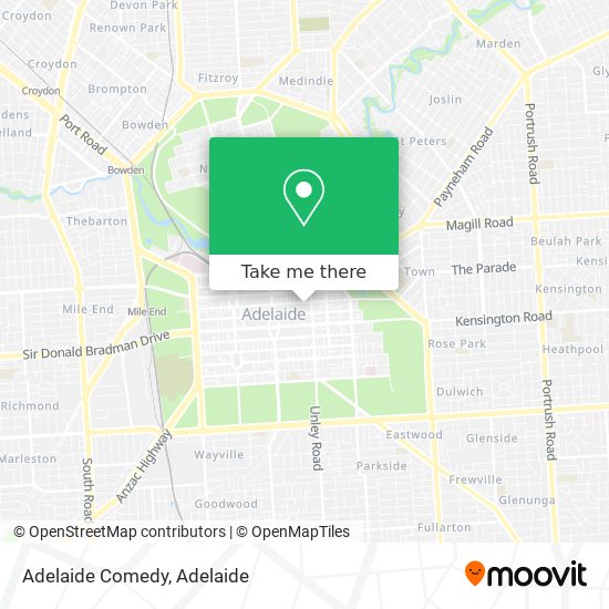 Adelaide Comedy map