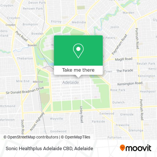 Sonic Healthplus Adelaide CBD map