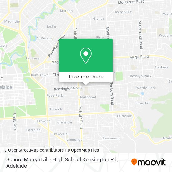 School Marryatville High School Kensington Rd map