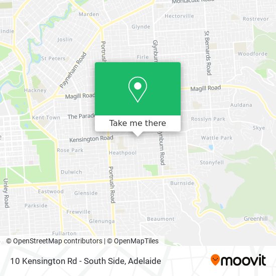 10 Kensington Rd - South Side map