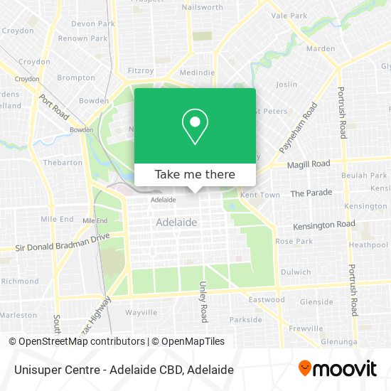 Unisuper Centre - Adelaide CBD map