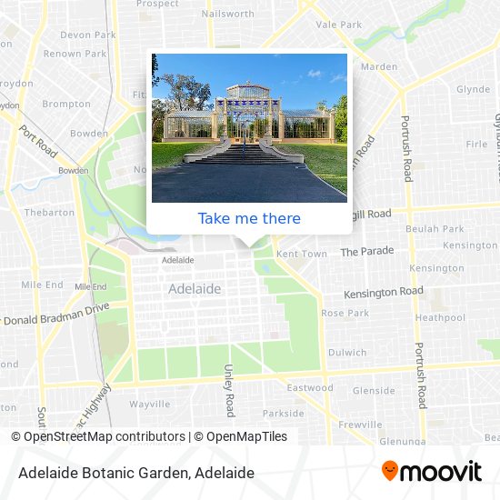 Mapa Adelaide Botanic Garden