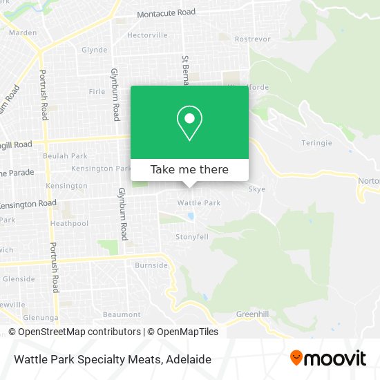 Mapa Wattle Park Specialty Meats