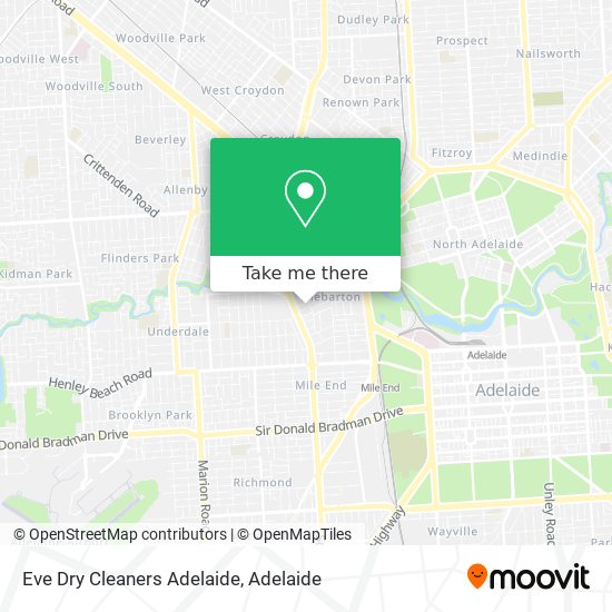 Eve Dry Cleaners Adelaide map