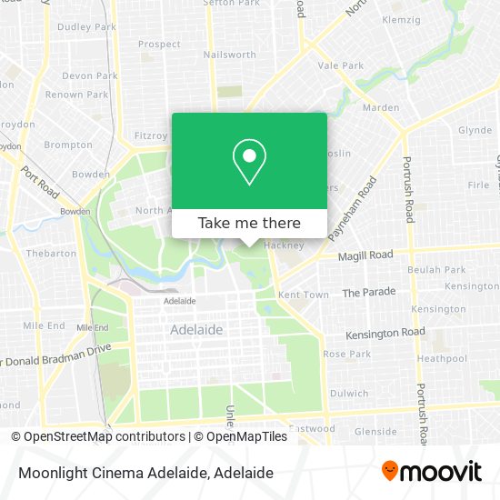 Moonlight Cinema Adelaide map