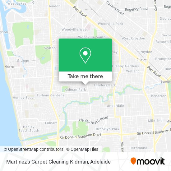 Martinez's Carpet Cleaning Kidman map