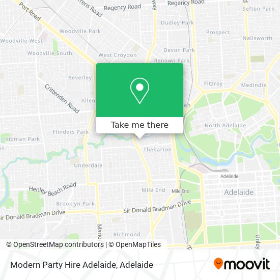 Modern Party Hire Adelaide map