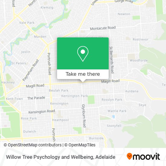 Willow Tree Psychology and Wellbeing map