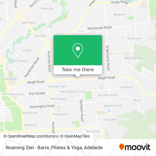 Mapa Roaming Zen - Barre, Pilates & Yoga