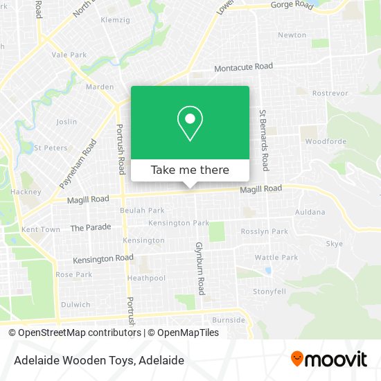 Adelaide Wooden Toys map