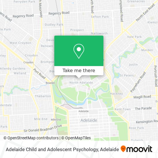 Mapa Adelaide Child and Adolescent Psychology