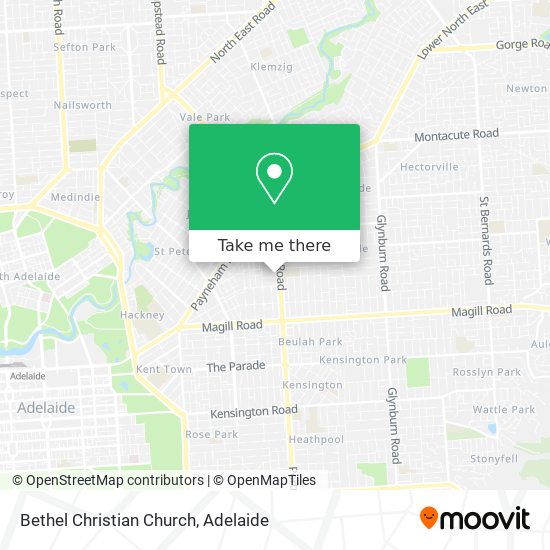 Bethel Christian Church map