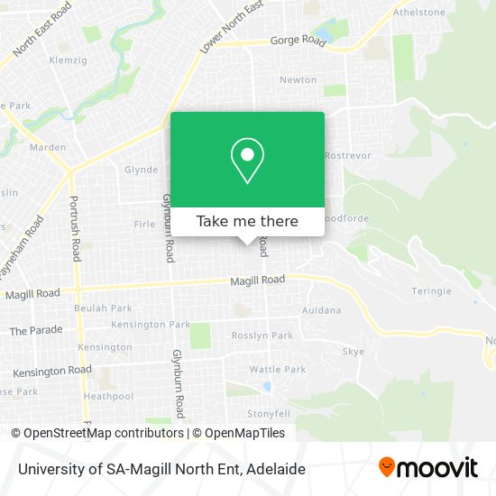 Mapa University of SA-Magill North Ent
