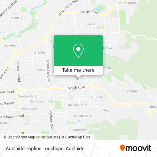 Mapa Adelaide Topline Touchups