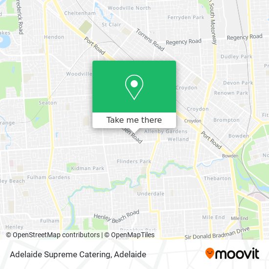 Adelaide Supreme Catering map