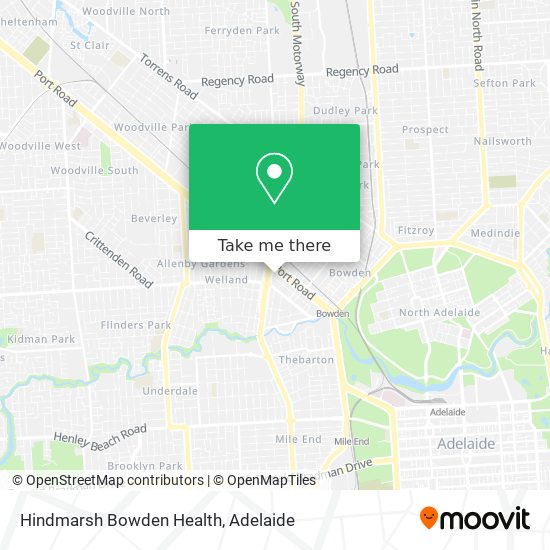 Hindmarsh Bowden Health map