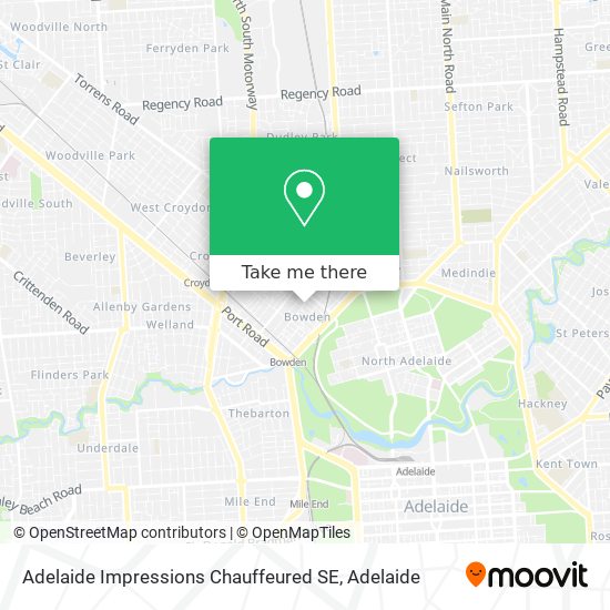 Adelaide Impressions Chauffeured SE map
