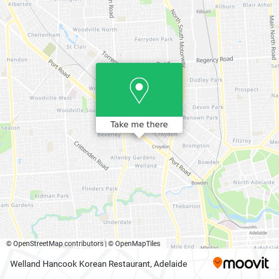Welland Hancook Korean Restaurant map