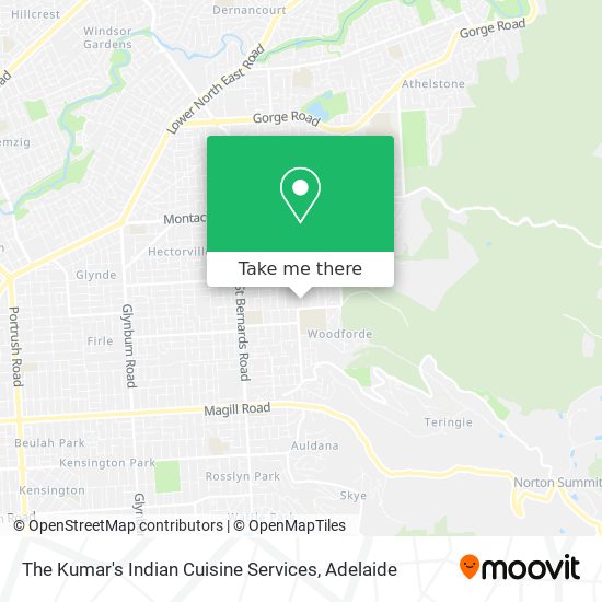 The Kumar's Indian Cuisine Services map