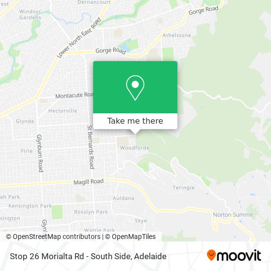Stop 26 Morialta Rd - South Side map