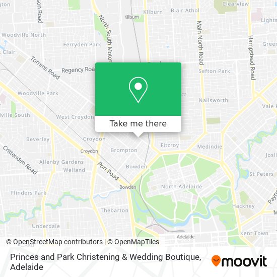 Princes and Park Christening & Wedding Boutique map
