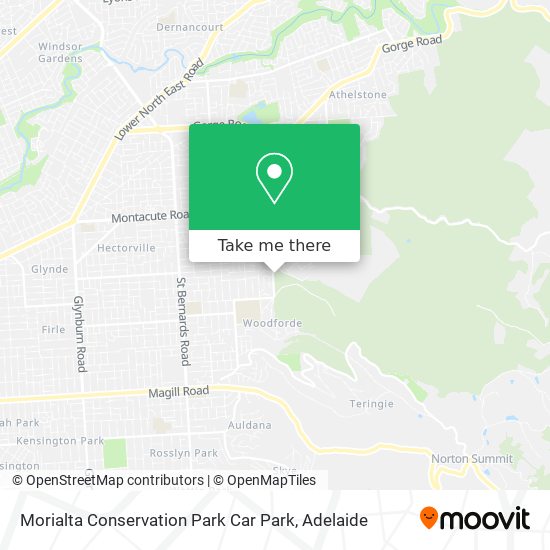 Morialta Conservation Park Car Park map