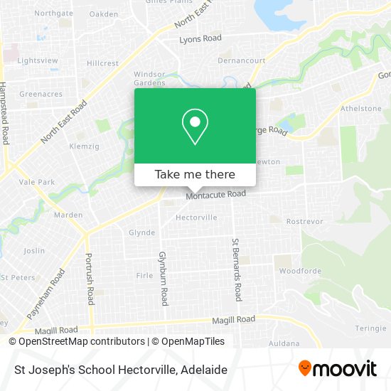 Mapa St Joseph's School Hectorville