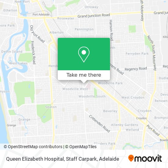 Mapa Queen Elizabeth Hospital, Staff Carpark