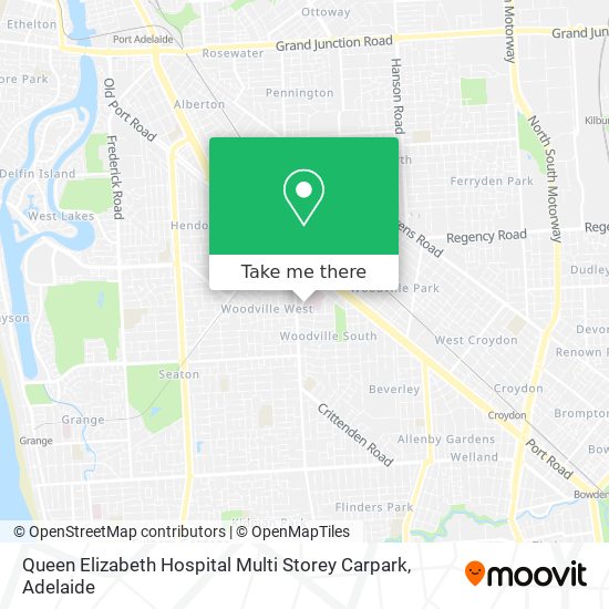 Queen Elizabeth Hospital Multi Storey Carpark map