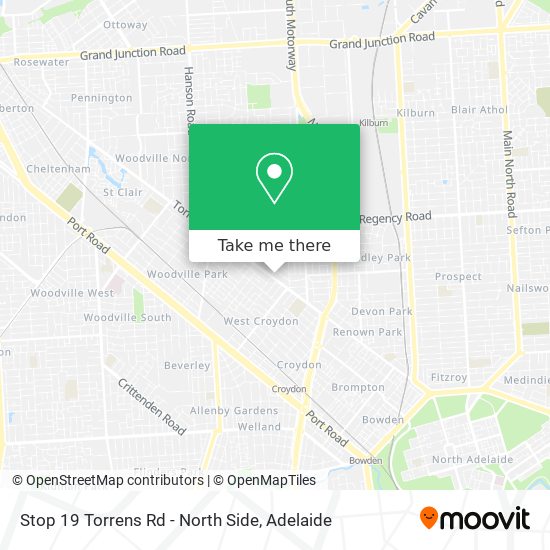 Mapa Stop 19 Torrens Rd - North Side