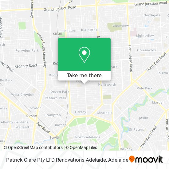 Patrick Clare Pty LTD Renovations Adelaide map