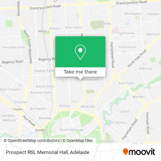 Prospect RSL Memorial Hall map