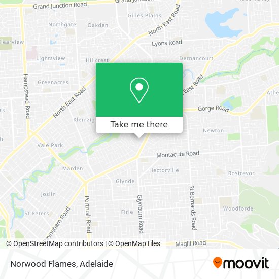 Mapa Norwood Flames