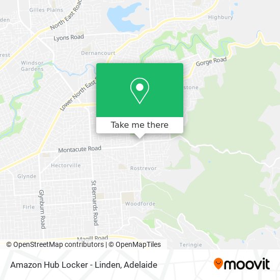Mapa Amazon Hub Locker - Linden