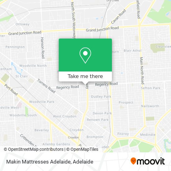 Mapa Makin Mattresses Adelaide