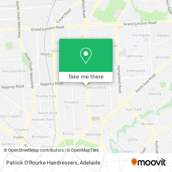Patrick O'Rourke Hairdressers map