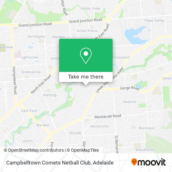 Campbelltown Comets Netball Club map