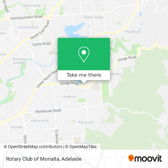 Mapa Rotary Club of Morialta