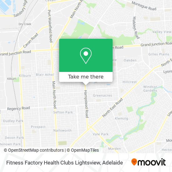 Fitness Factory Health Clubs Lightsview map