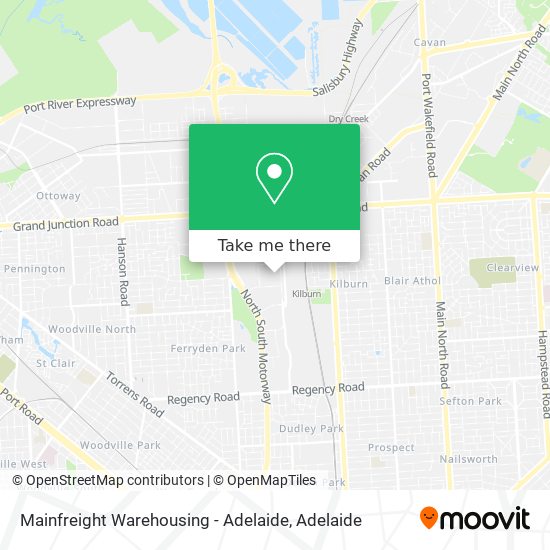 Mainfreight Warehousing - Adelaide map