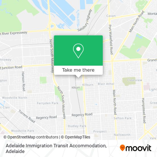 Mapa Adelaide Immigration Transit Accommodation