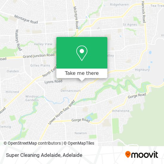 Mapa Super Cleaning Adelaide