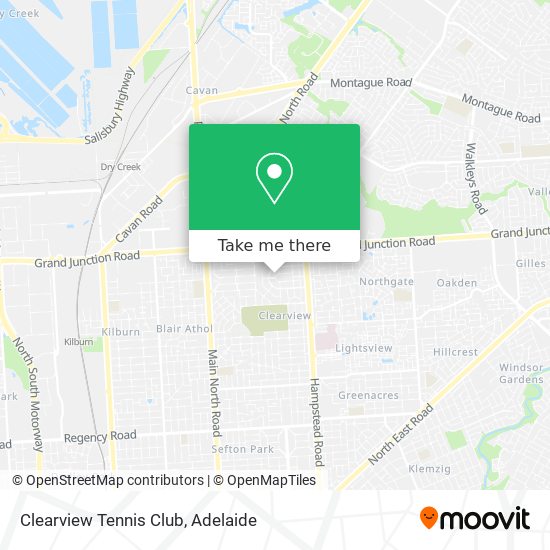 Clearview Tennis Club map